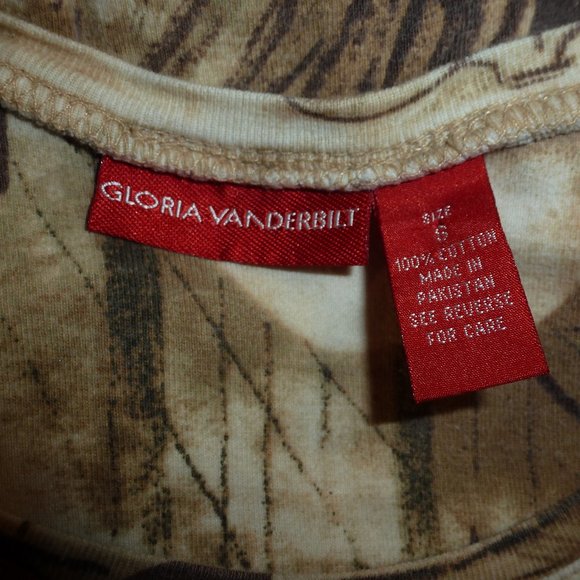 SALE Vintage Gloria Vanderbilt top with print of Statue of Liberty Sz S - Picture 6 of 8